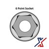 X1 Tools 17 mm. x 1/2 Drive, 6 Point Deep Impact Socket, Spindle Axle Nut 1 Socket by X1 Tools X1E-HAN-SOC-DEE-1017x1